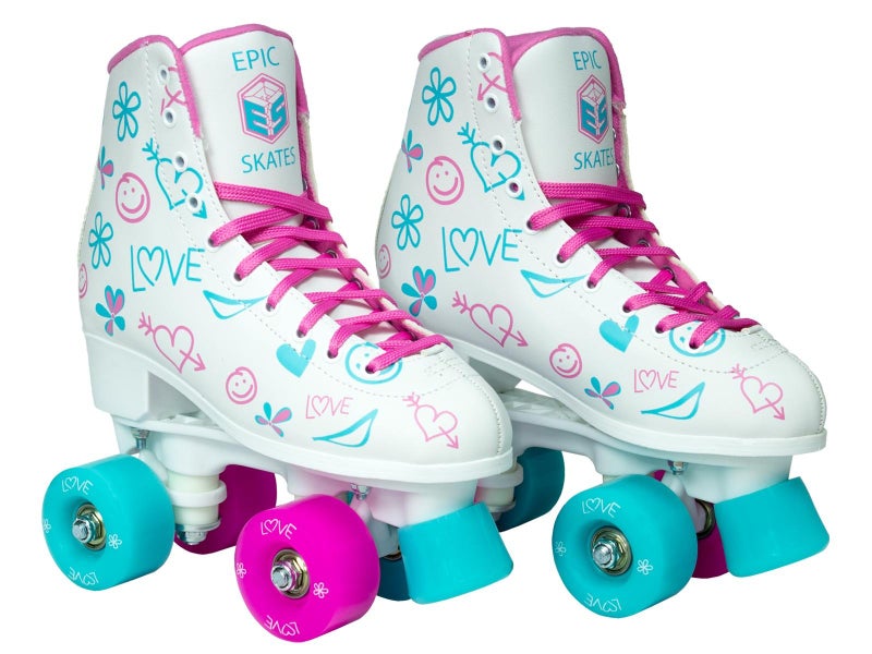 Epic Skates Frost Quad Roller Skates, White, Kids Size 1 - Image 4